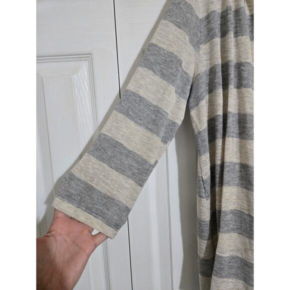 Maurices large women's striped open front hooded cardigan - Picture 2 of 8